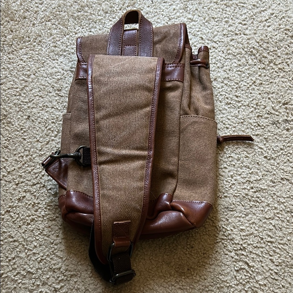 Brown Canvas Backpack - image 2